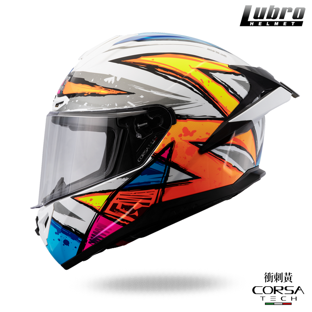 LUBRO CORSA TECH 衝刺 全罩安全帽 黃