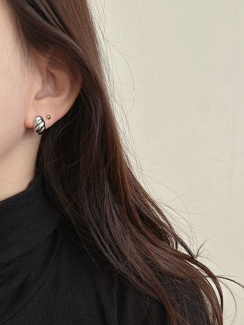 S925 croissant pierce