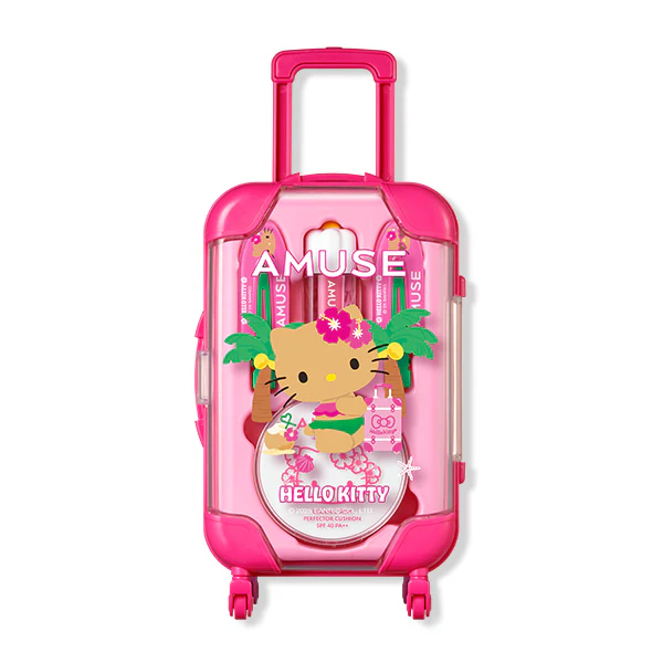 現 貨丨AMUSE x 「曬黑版」Hello Kitty 限定聯乘系列 化妝旅行箱套裝 WARM SET COOL SET
