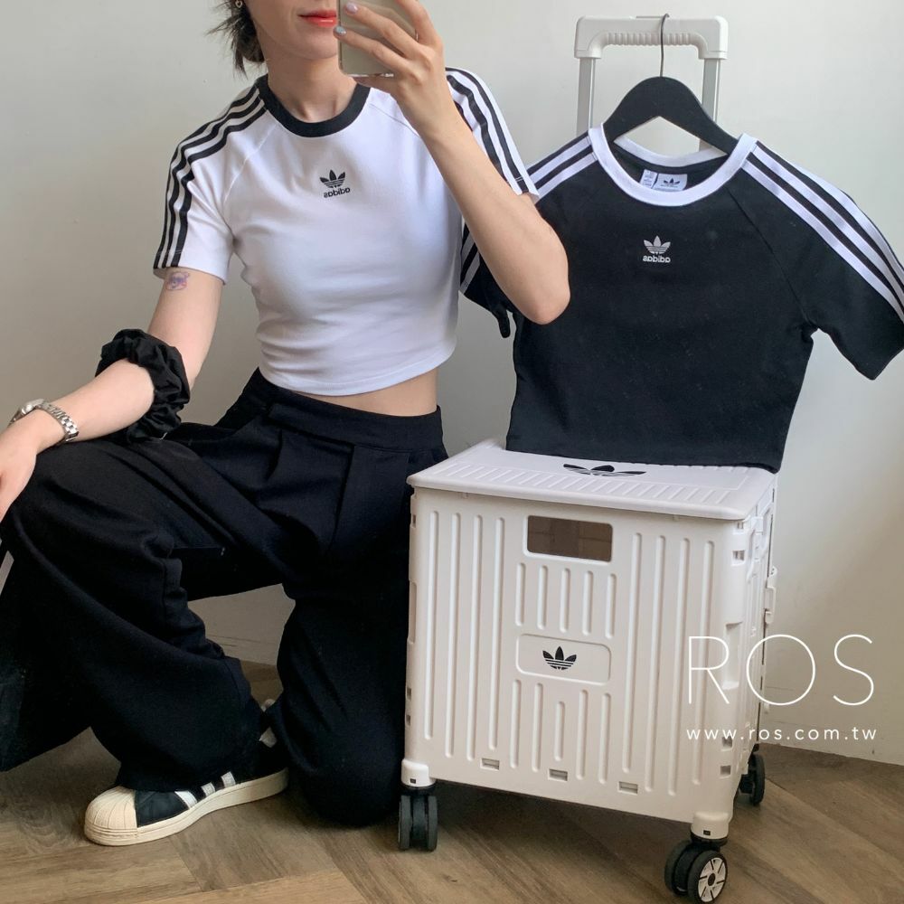 Adidas 3-Stripes 短版短袖上衣 (2colors)