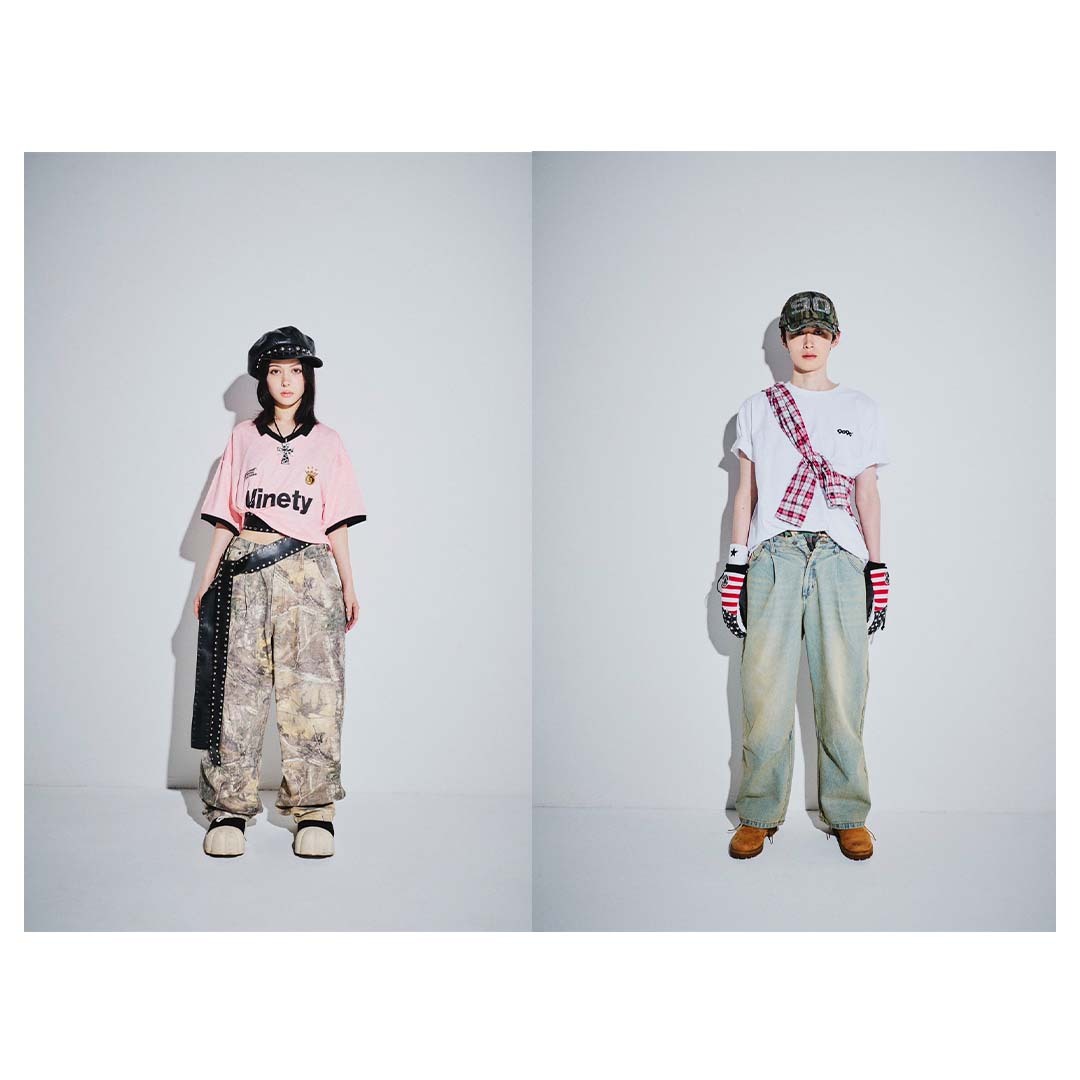 2025SS 9090 King Logo Buggy Denim Pants 雙打折 水洗 牛仔褲 現貨 NN1619