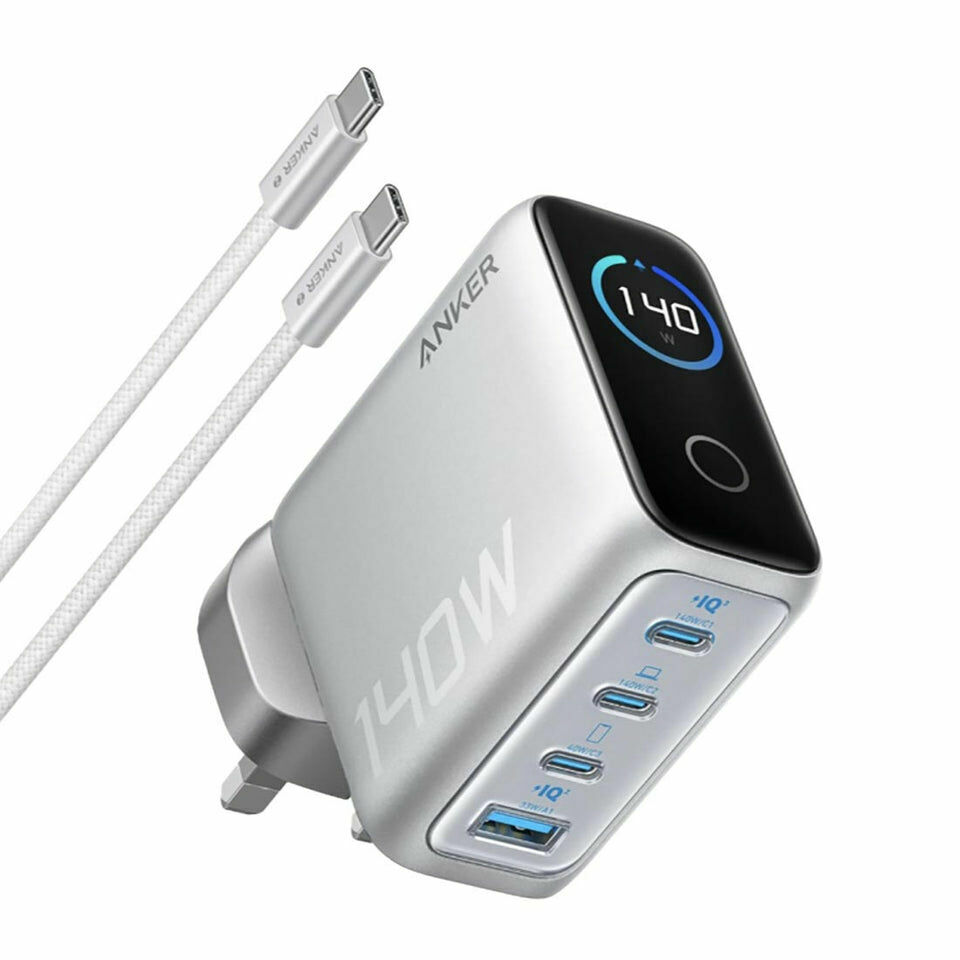 Anker Charger (140W, 4-Port, PD 3.1) 4輸出牆插充電器連 USB-C 充電線