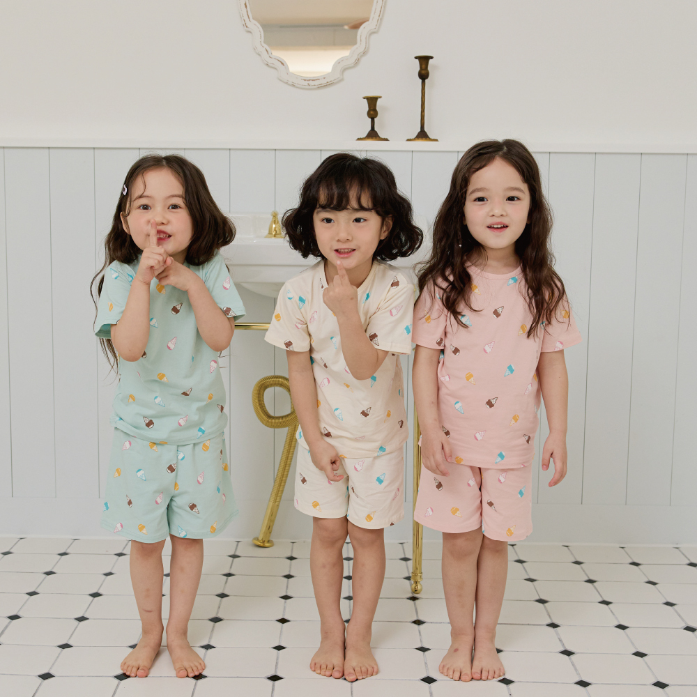 韓國 SecretKids  -25夏 超柔軟印花居家服-冰淇淋（三色）