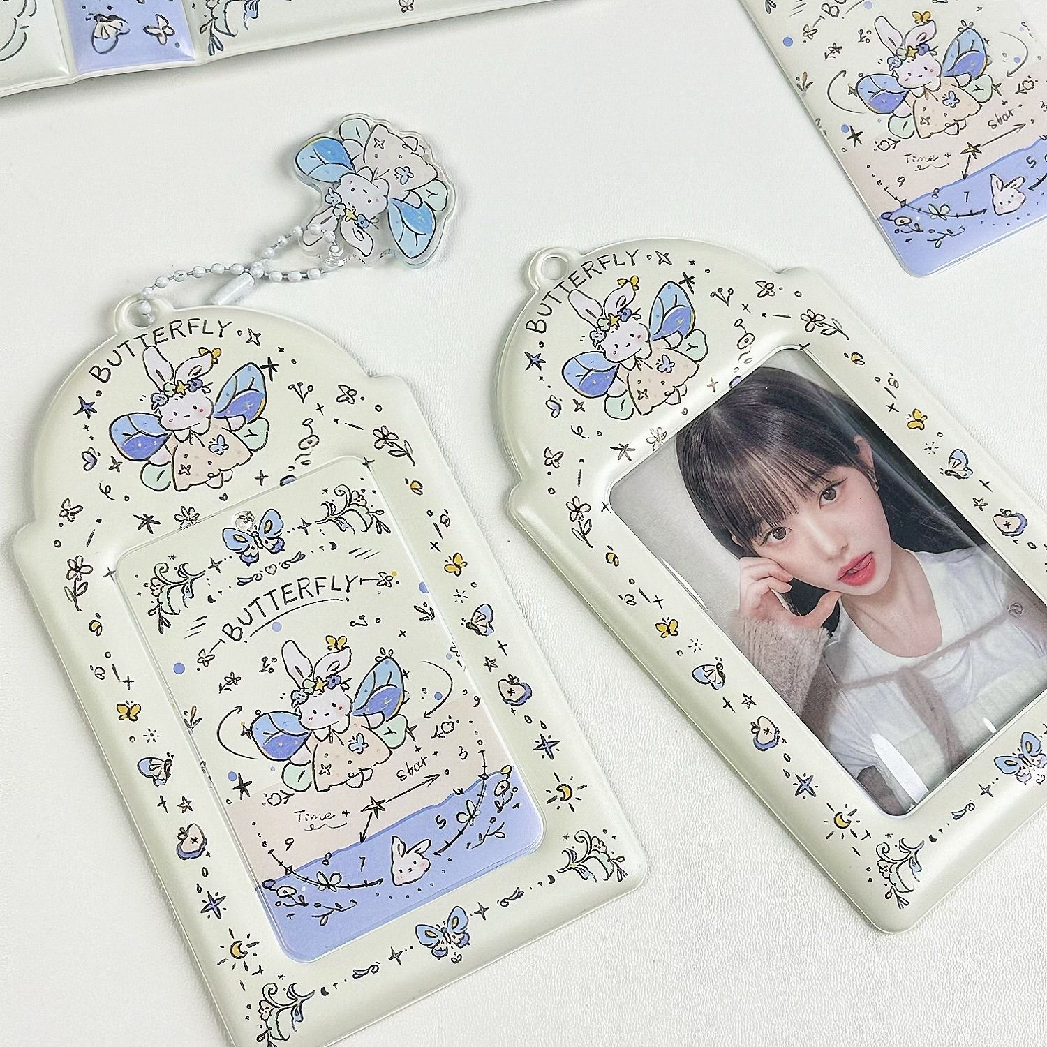 INS-style Cute Card Holder with Charm
