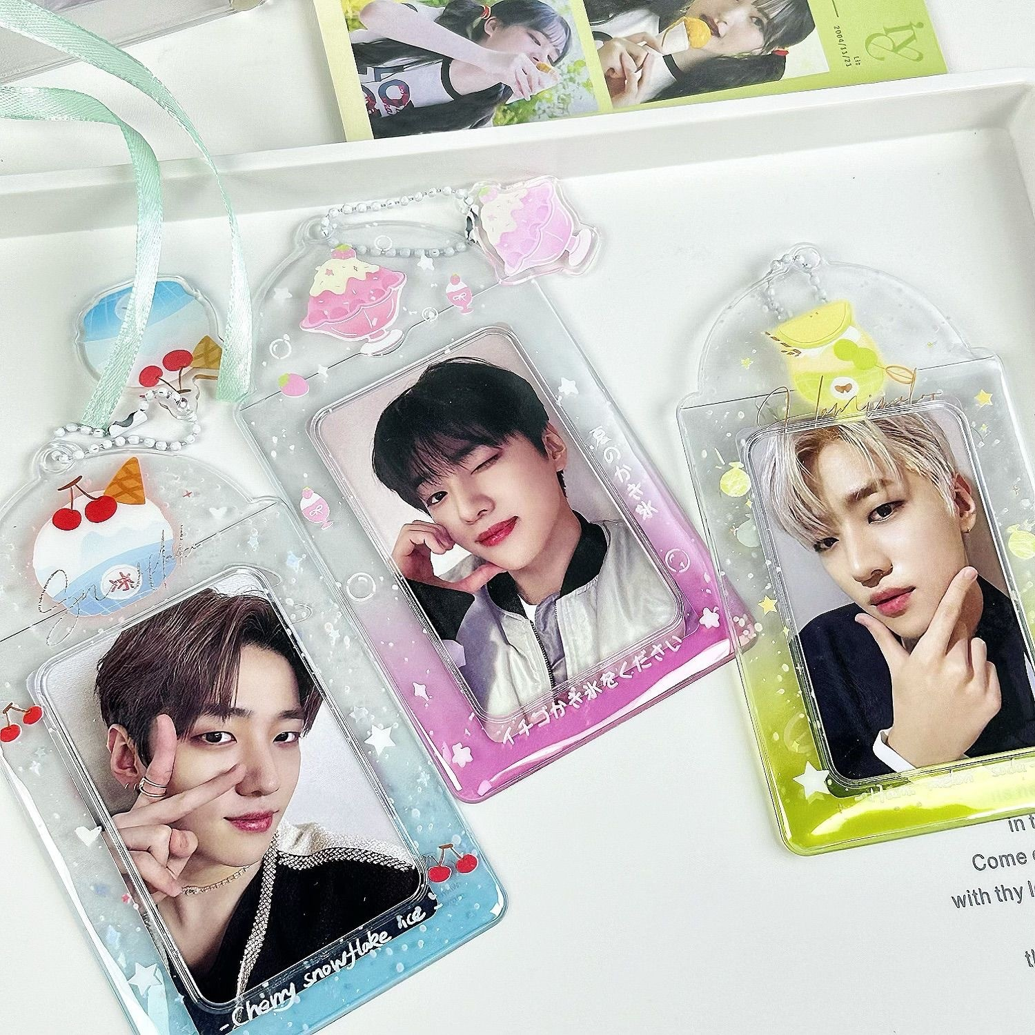 INS-style Cute Card Holder with Charm