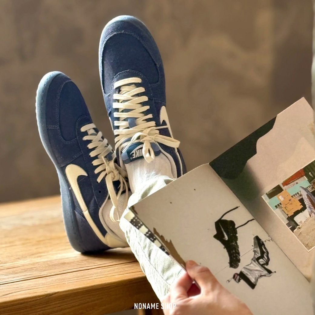 NIKE FIELD GENERAL 復古 美式足球 德訓鞋 麂皮 透氣 霧藍 (男款)