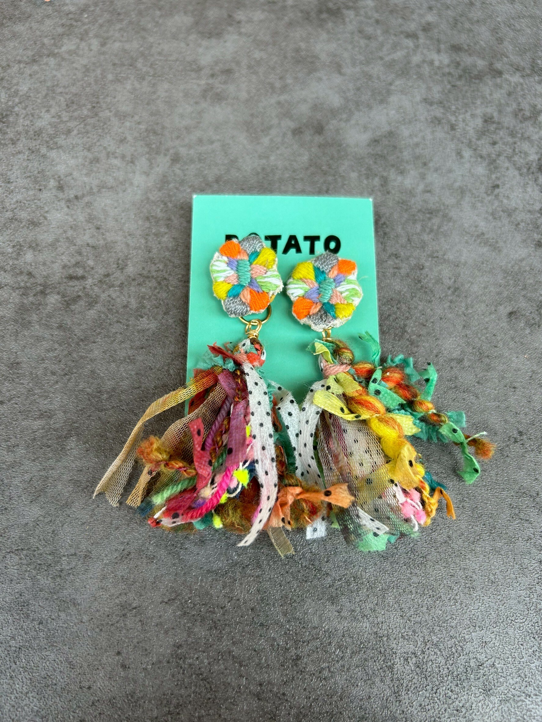 [POTATO] 流蘇花朵耳針 (PT027)