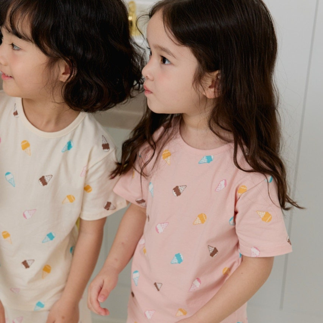 韓國 SecretKids  -25夏 超柔軟印花居家服-冰淇淋（三色）