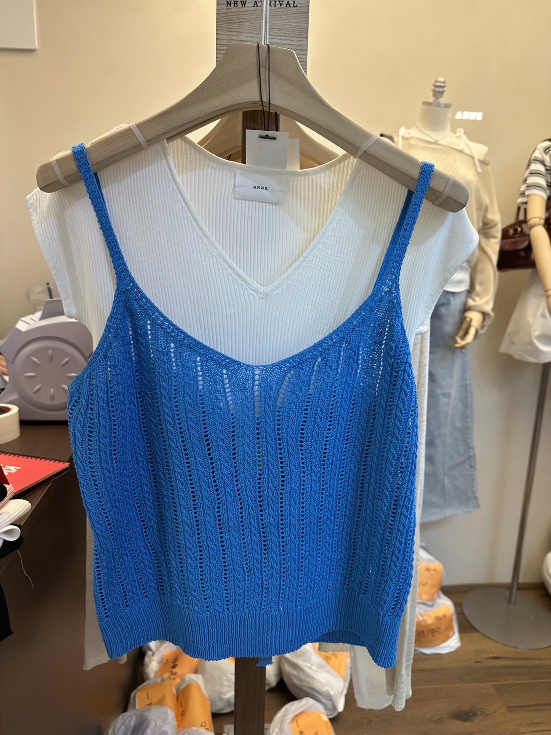 韓系針織背心上衣