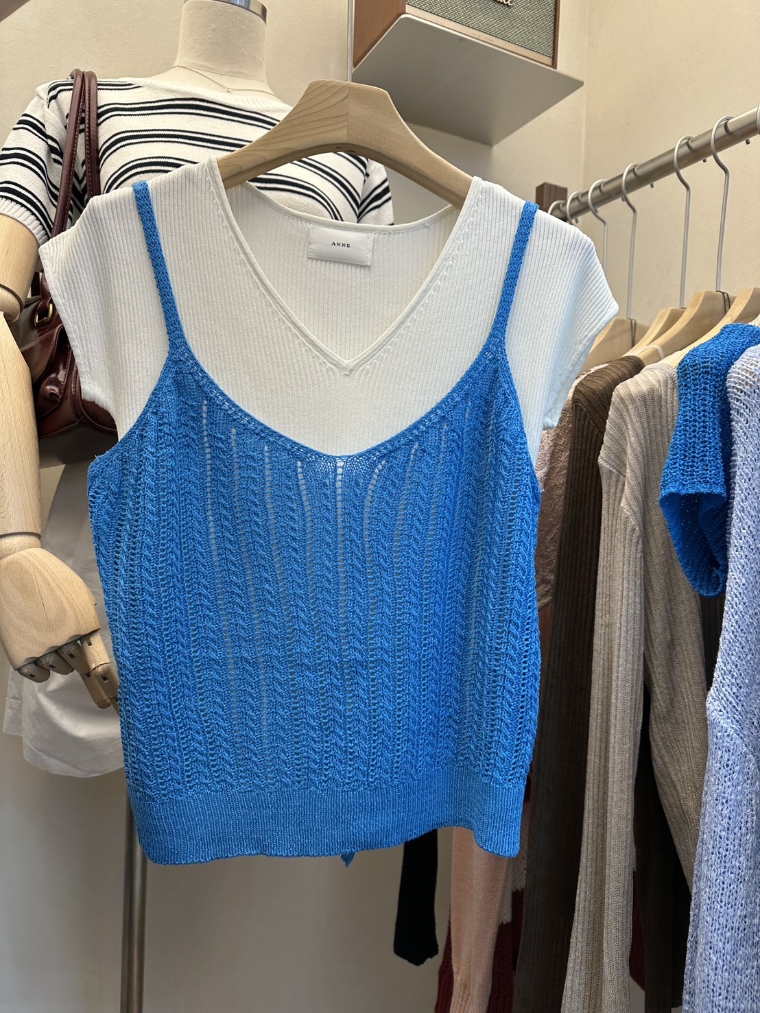 韓系針織背心上衣