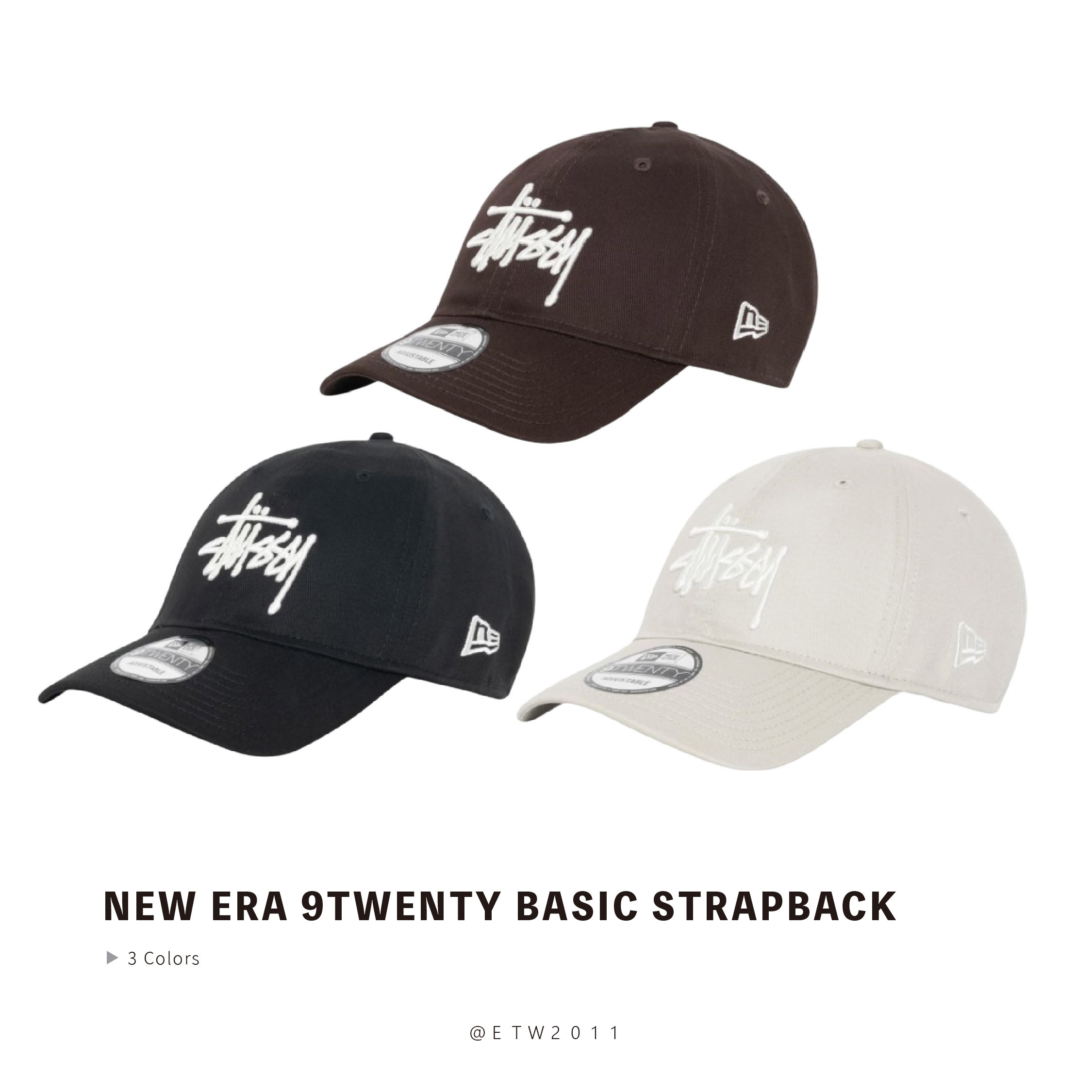 ☆ETW☆【台中店】STUSSY NEW ERA 9TWENTY BASIC STRAPBACK 刺繡老帽