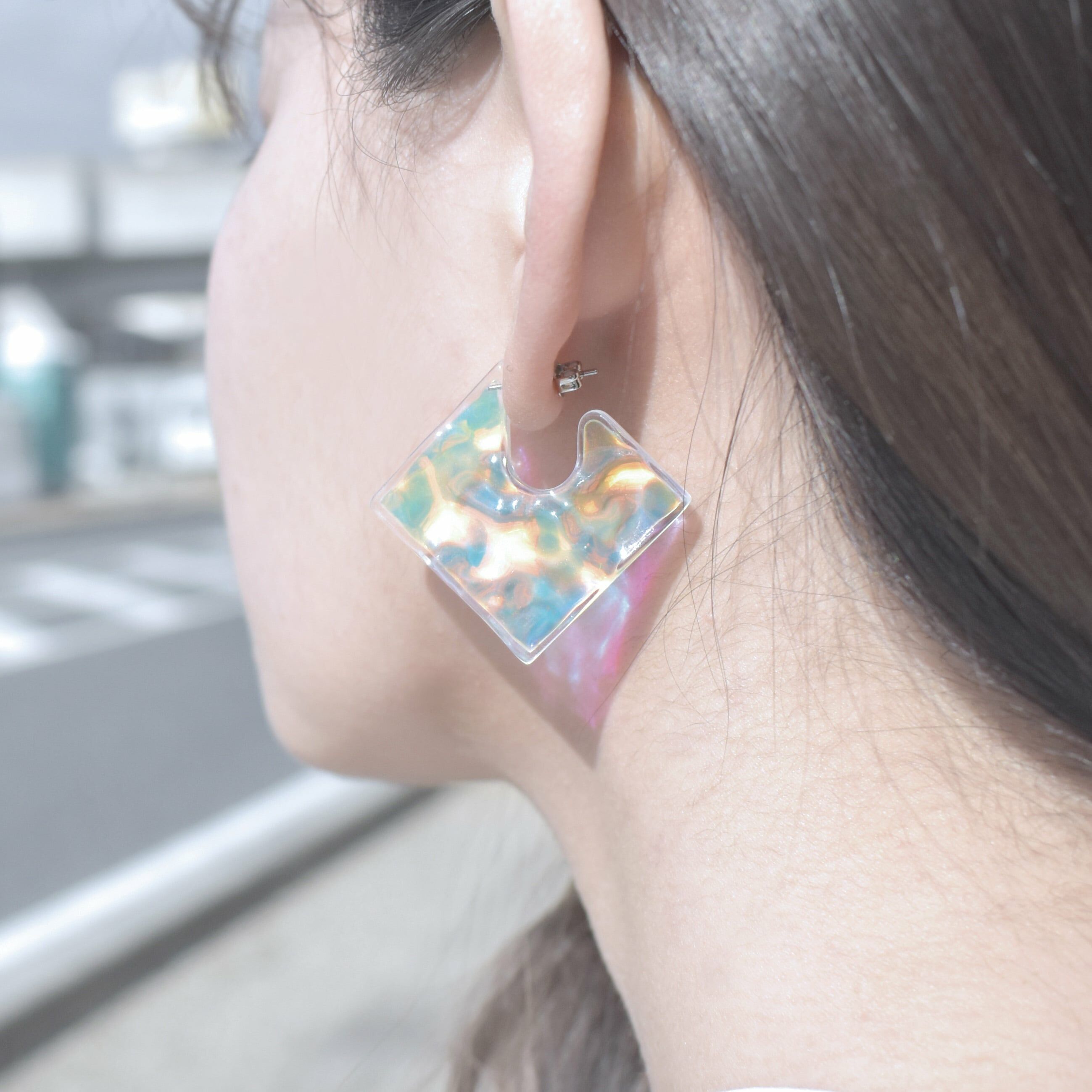 [HAQC.] 極光水面耳環 | 耳夾 | NO.4