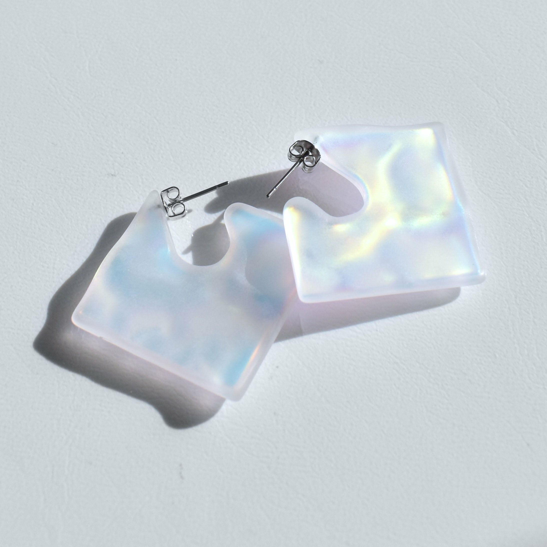 [HAQC.] 極光水面耳環 | 霧面 | 耳針 | NO.5