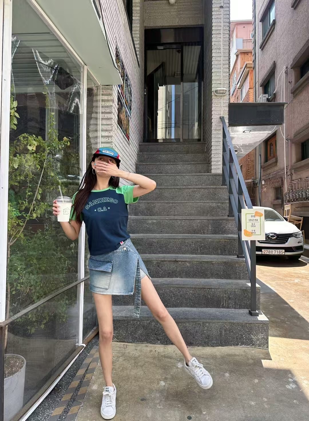 6637造型牛仔褲裙