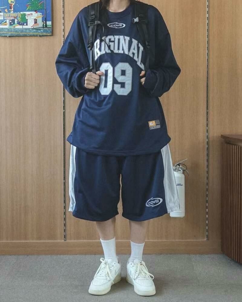 V領英文字數字長袖衫 COVILL-186T