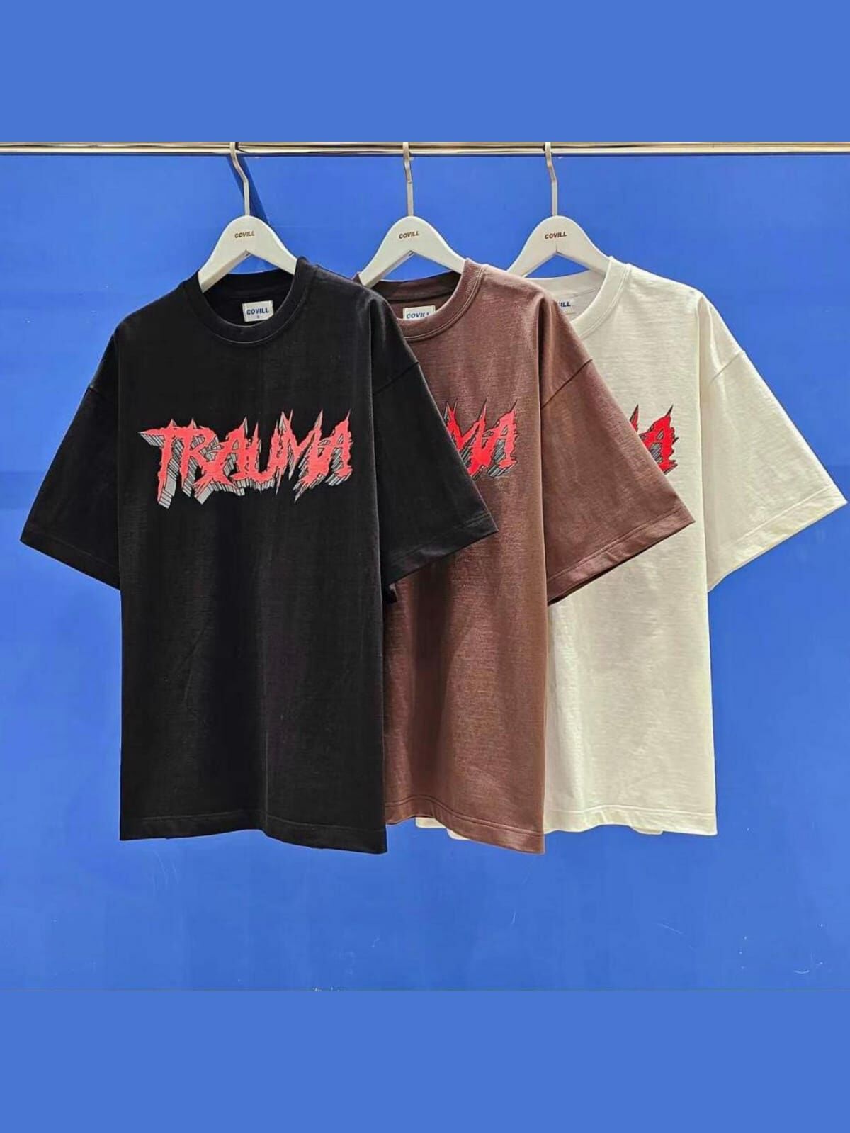 Oversize英文字短袖Tee COVILL-198T