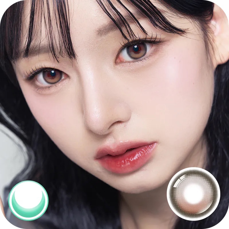 [月拋13.8mm] LENBLING 1 Month Big Pureble Mocha Choco 彩妝隱形眼鏡｜每盒2片