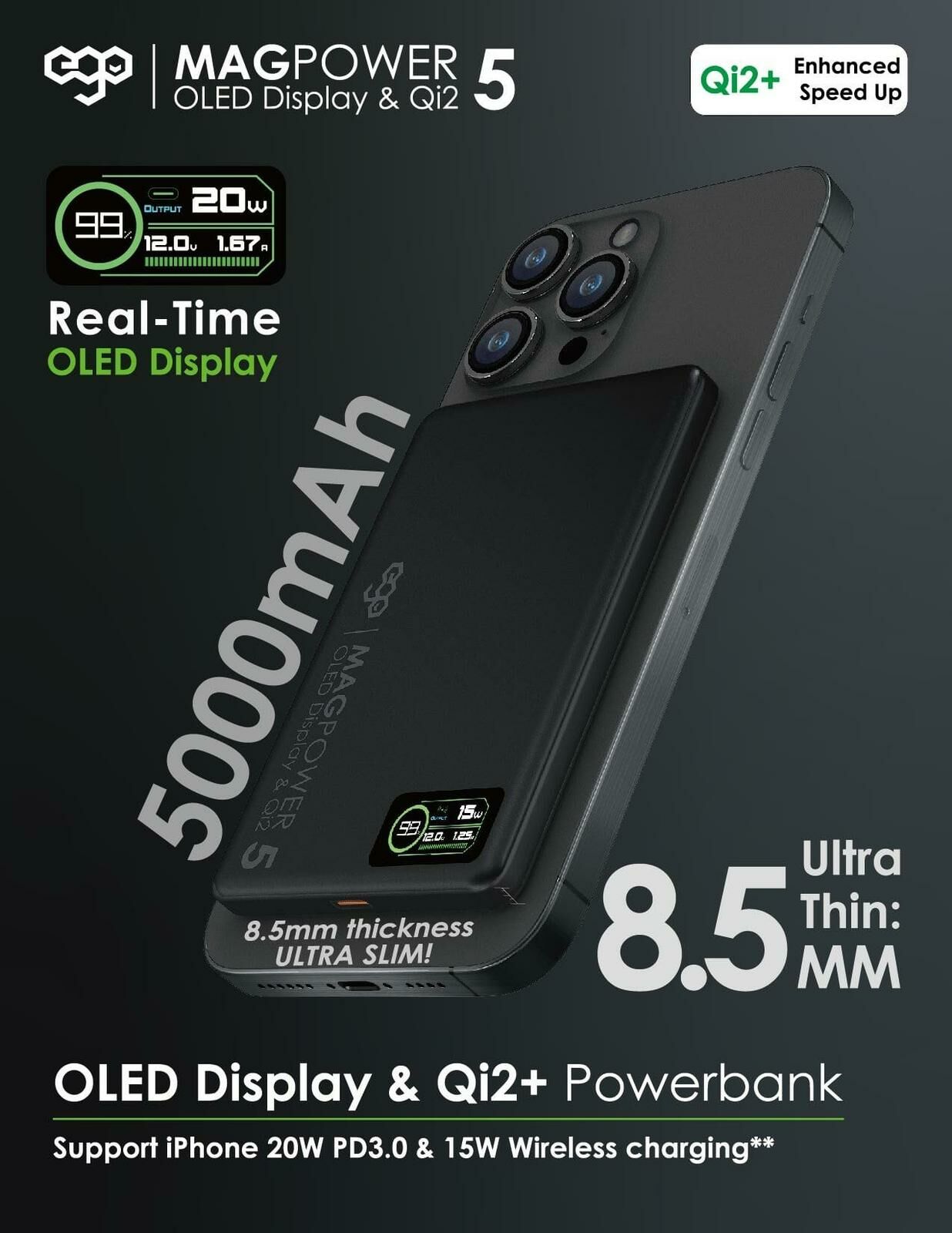 【現貨】EGO MAGPOWER Gen.5F 5000mAh magsafe 移動電源