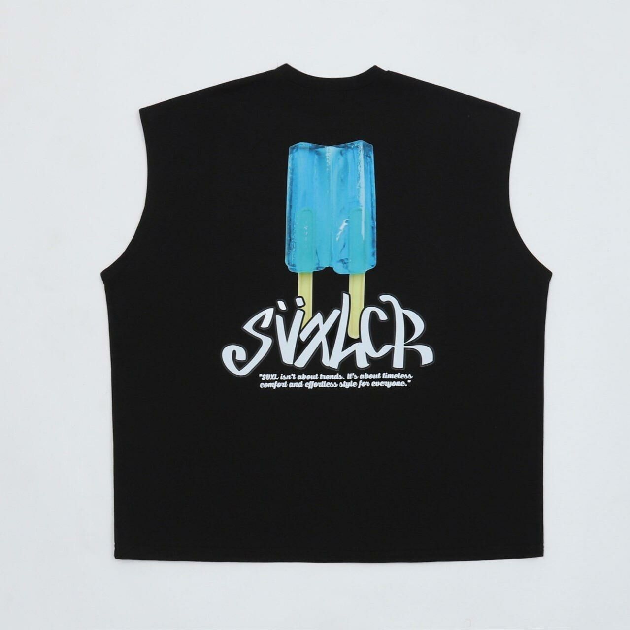 OverSize英文字圖案背心 SVXL-065T