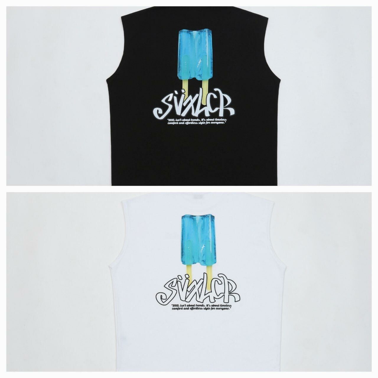 OverSize英文字圖案背心 SVXL-065T