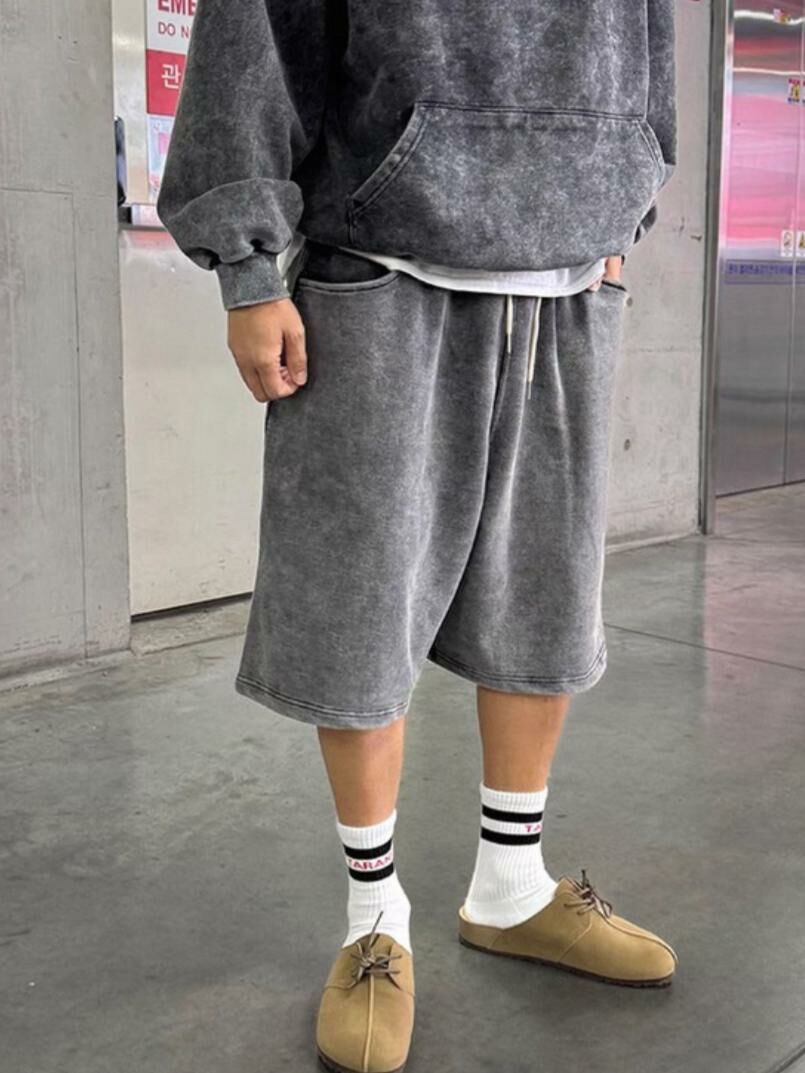 洗水淨色短褲 P3066