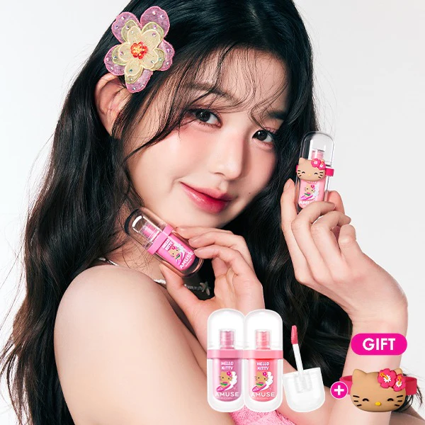 預 購 產 品丨AMUSE x「曬黑版」Hello Kitty 限定聯乘系列 果凍持久光澤唇釉 Amuse Jel-Fit Tint 06 10