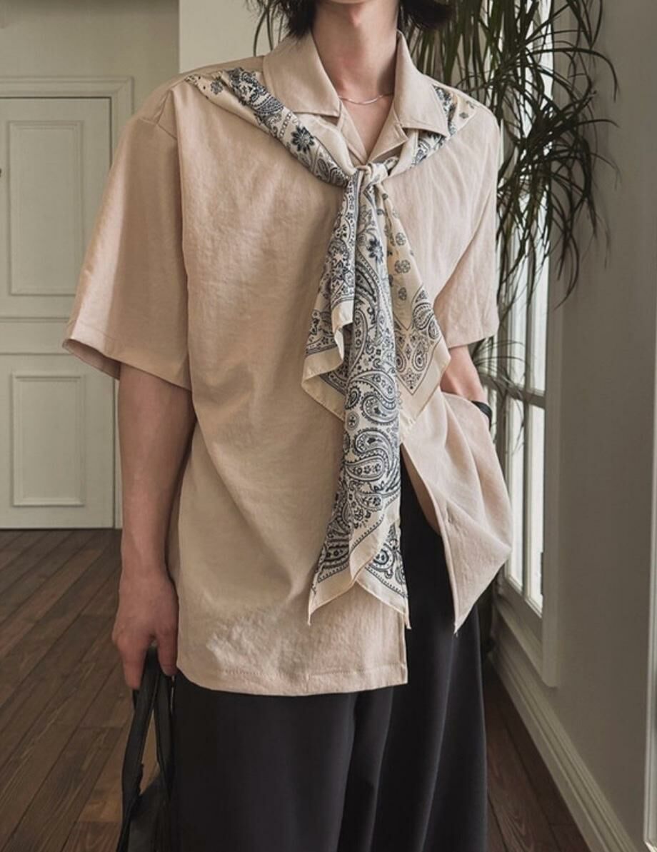 連絲巾短袖恤衫 MALENKII-145S