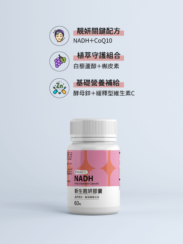 NADH新生靚妍膠囊全方位養顏美容配方-CHEGO營養補給