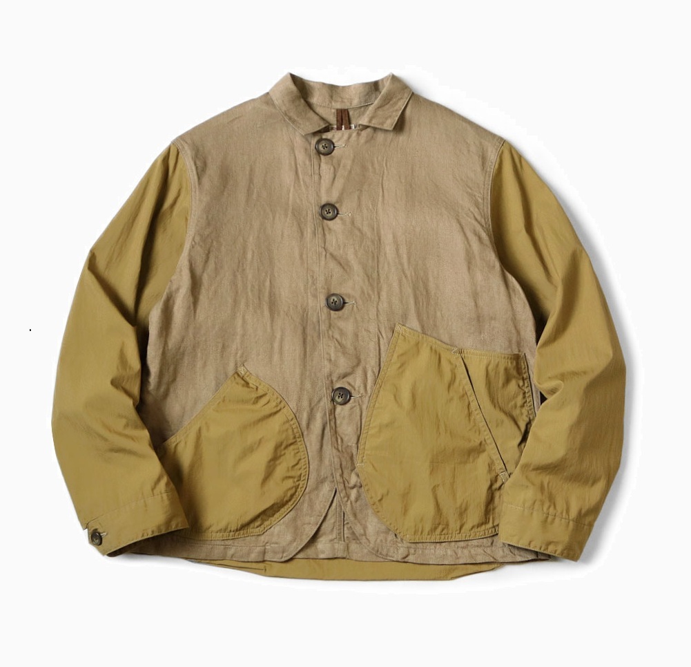 RE-STOCK LAST PCS: KAPITAL LINEN CHINO x GABARDINE COVERALL - BEIGE SIZE 2 PRE ORDER ITEM (預訂中)