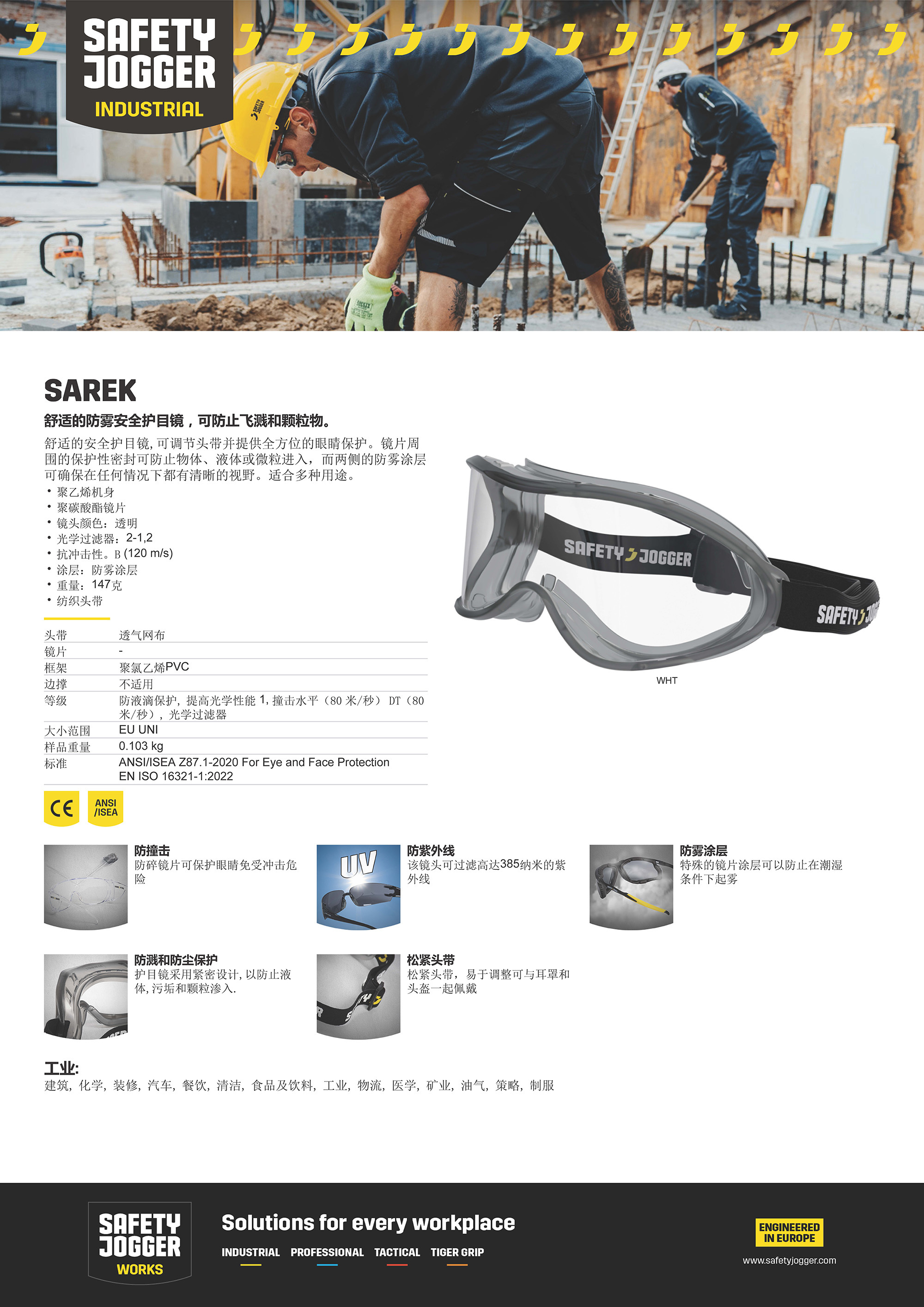 Safety Jogger - SAREK 安全護目鏡