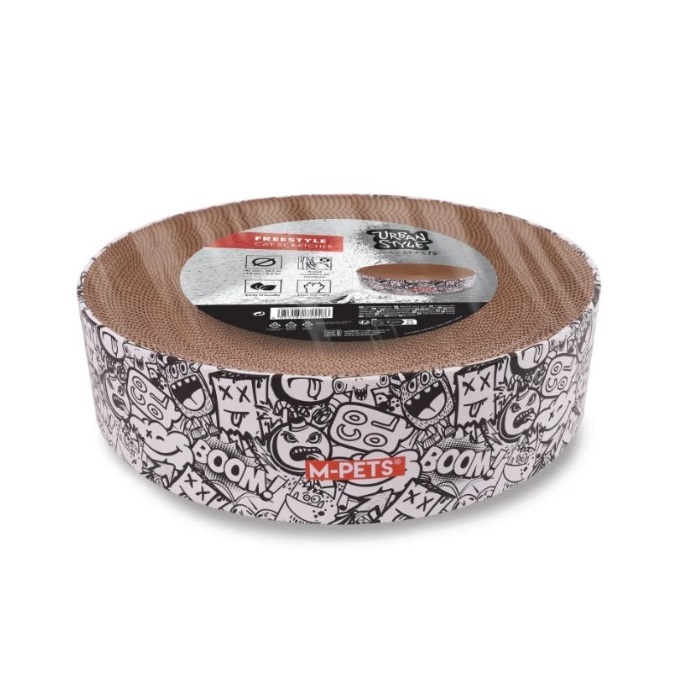 M-Pets Urban Style Freestyle Black & White Cat Scratcher