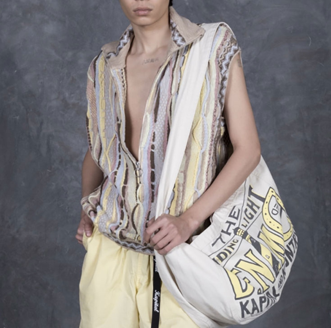 KAPITAL 2025 7G KNIT GAUDY HALF ZIP VEST - PRE ORDER ITEM (預訂中)