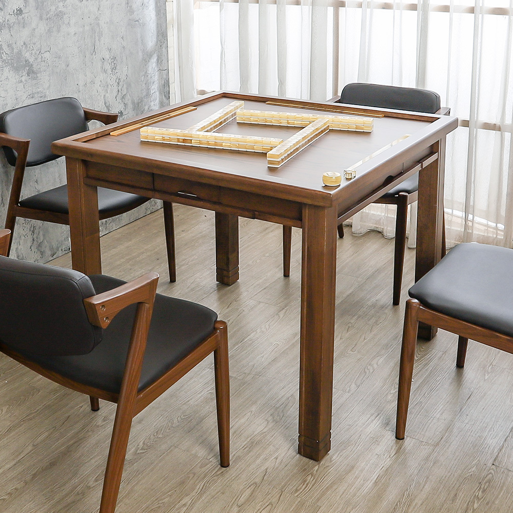 諾拉3.1尺休閒麻將桌/多功能餐桌-胡桃色