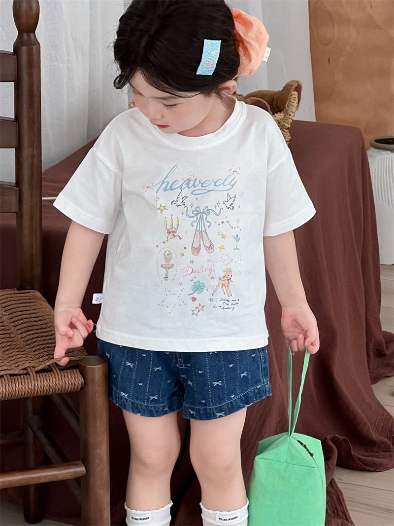 蝴蝶結牛仔短褲