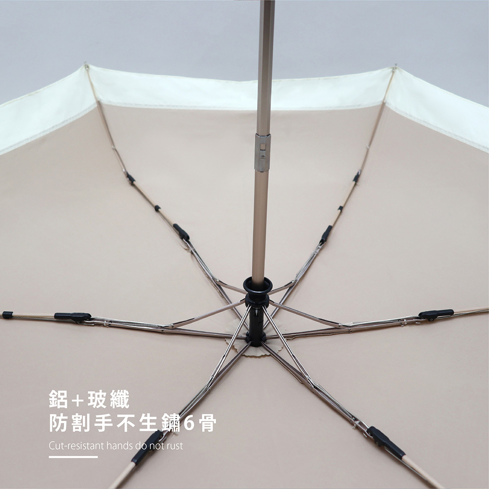 6骨鋁+玻纖傘骨防割手不易生鏽