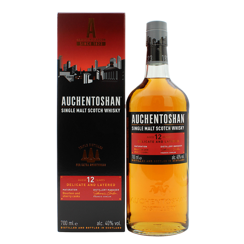 歐肯特軒 12年 單一純麥威士忌 700mL (紅黑禮盒)