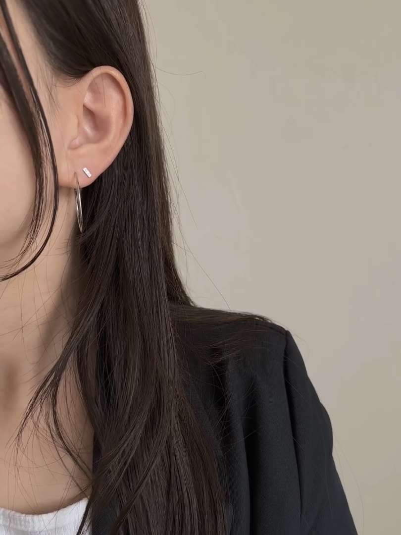 S925 L hoop pierce