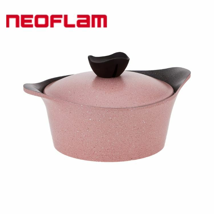 Neoflam Aeni 20cm Stock Pot with Die Casted Lid(EK-AD-C20-PINK)