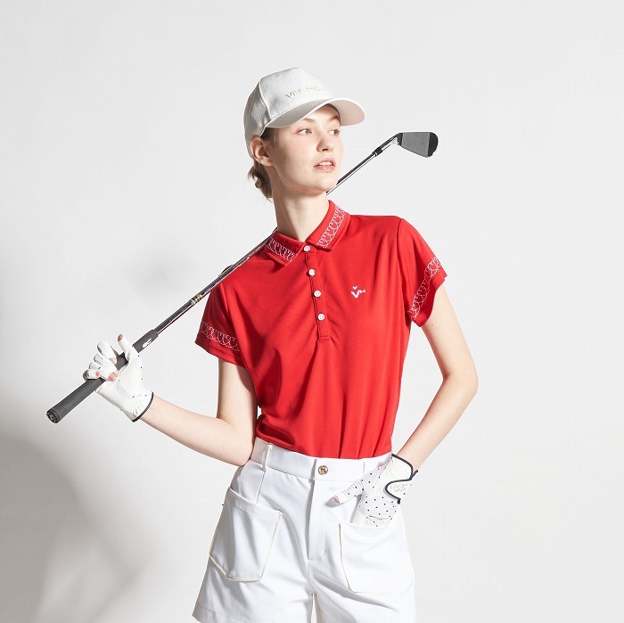 女士-愛心刺繡短袖Polo衫