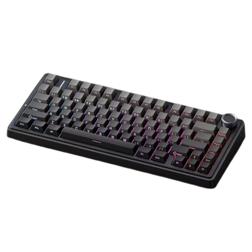 AULA F75 3 Mode Mechancial Keyboard (收割者軸) - 黑色面板+漸變灰(側刻黑)鍵帽(平行進口)