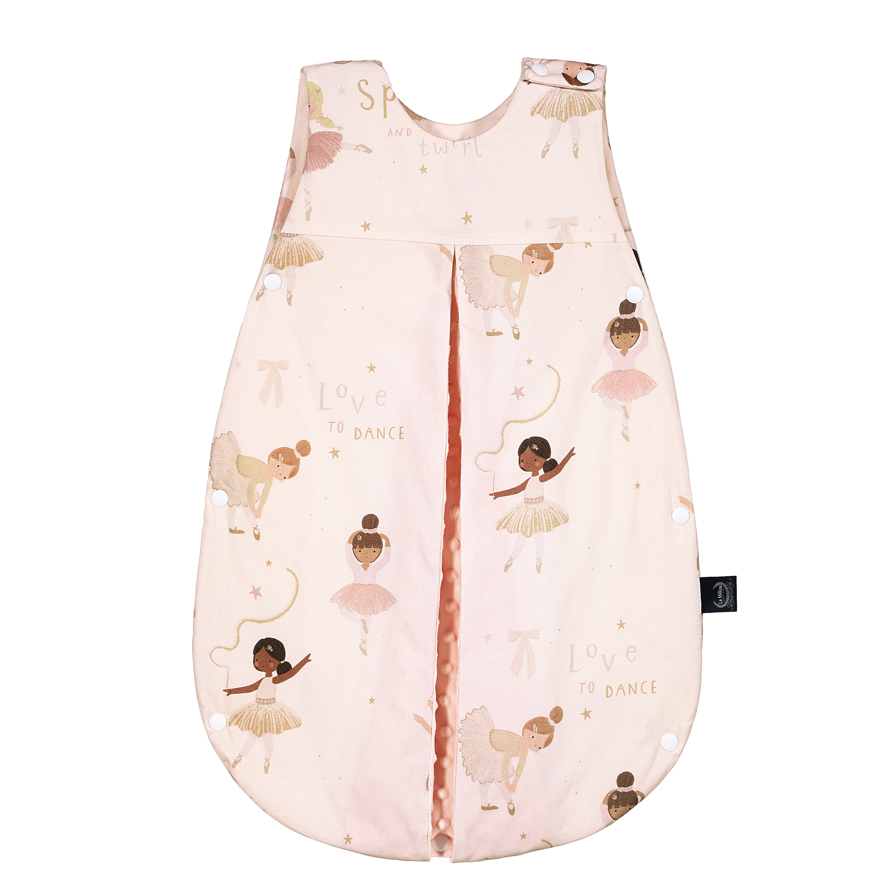 La Millou波蘭 豆豆防踢被/防踢背心分腿扣(70cm)｜旋轉芭蕾舞｜粉嫩氣質膚