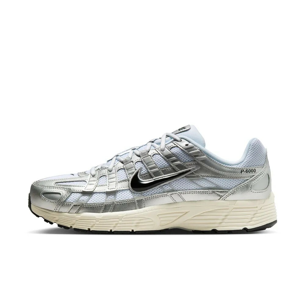Nike P-6000 White Metallic Silver Flat 銀色黑勾 CD6404-105