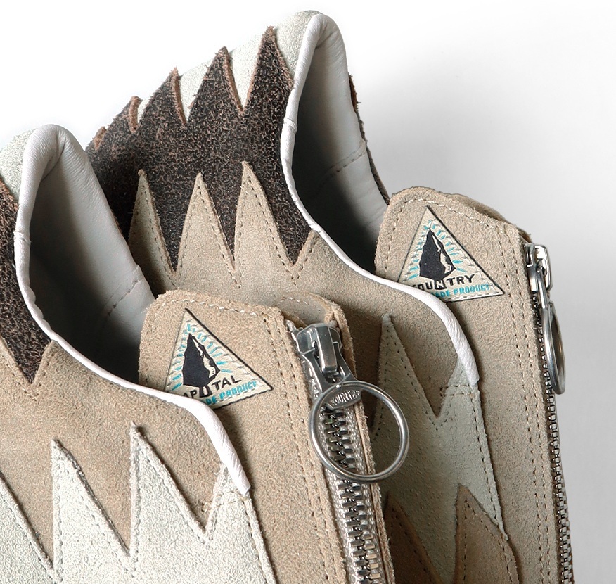 KAPITAL 2025 LEATHER NAVAJO SPARROW SNEAKERS - BEIGE PRE ORDER ITEM (預訂中)