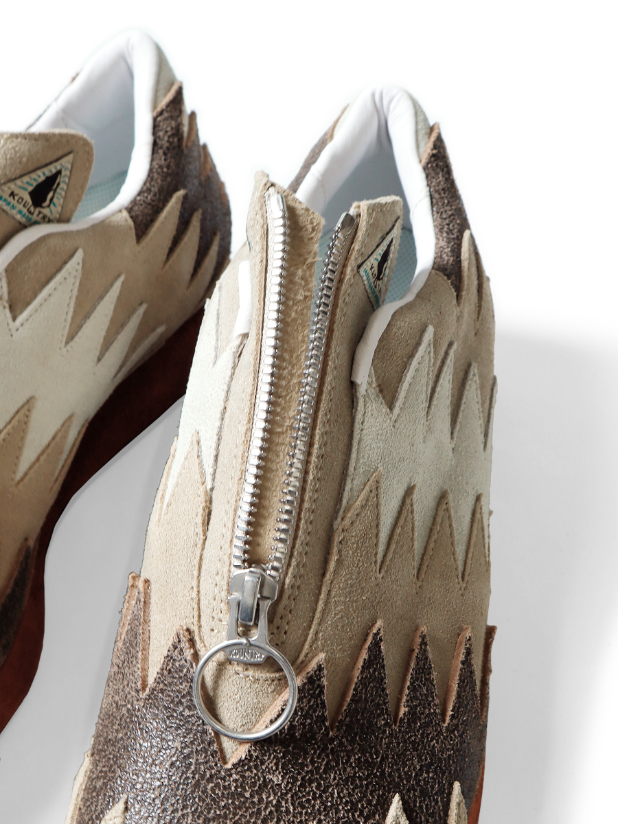 KAPITAL LEATHER NAVAJO SPARROW SNEAKERS - BEIGE PRE ORDER ITEM (預訂中)