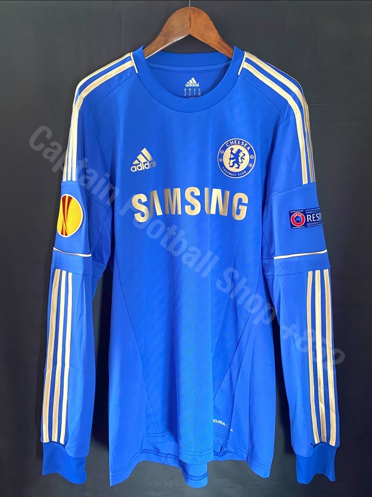 Chelsea 2012-2013 UEFA Europa League Adidas L/S Home Shirt #17 HAZARD