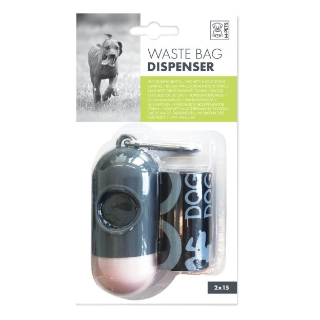 M-Pets Waste Bags Dispenser Random Color (2x15bags)