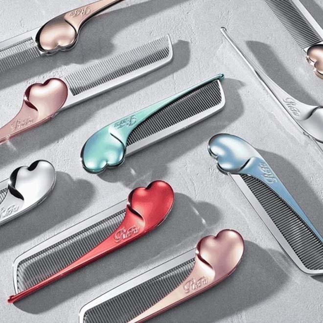 值下-Refa set全新未使用〜 Refa Heart Lightweight Portable Matching Hairbrush