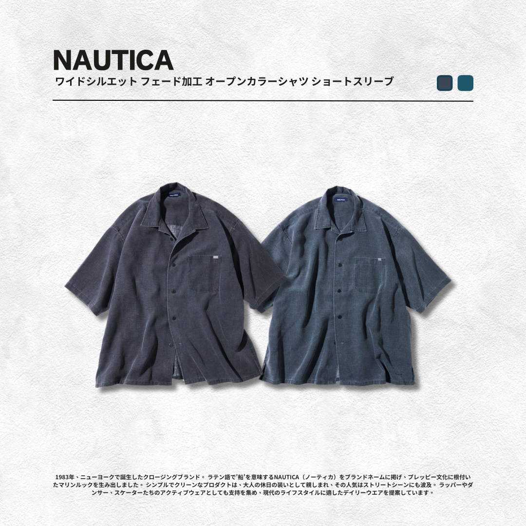 "代購" NAUTICA 寬版水洗短袖襯衫