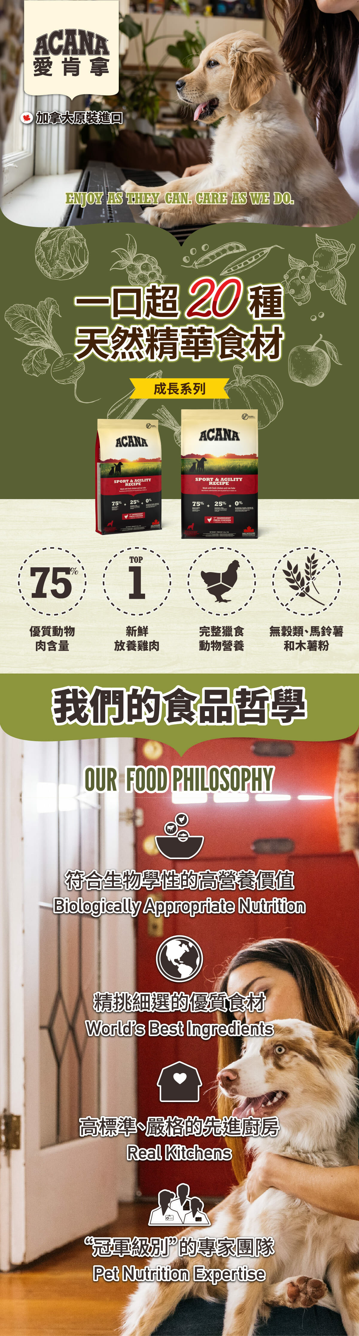 能量犬無穀配方-狗飼料-愛肯拿-ACANA