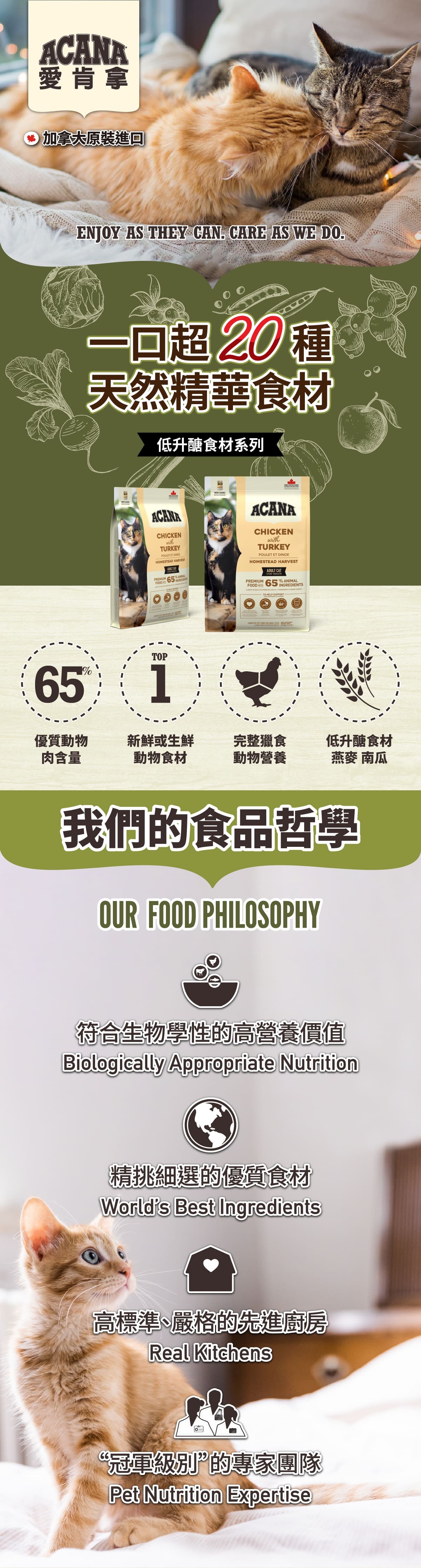 田園收穫-低GI配方-貓飼料-愛肯拿-ACANA